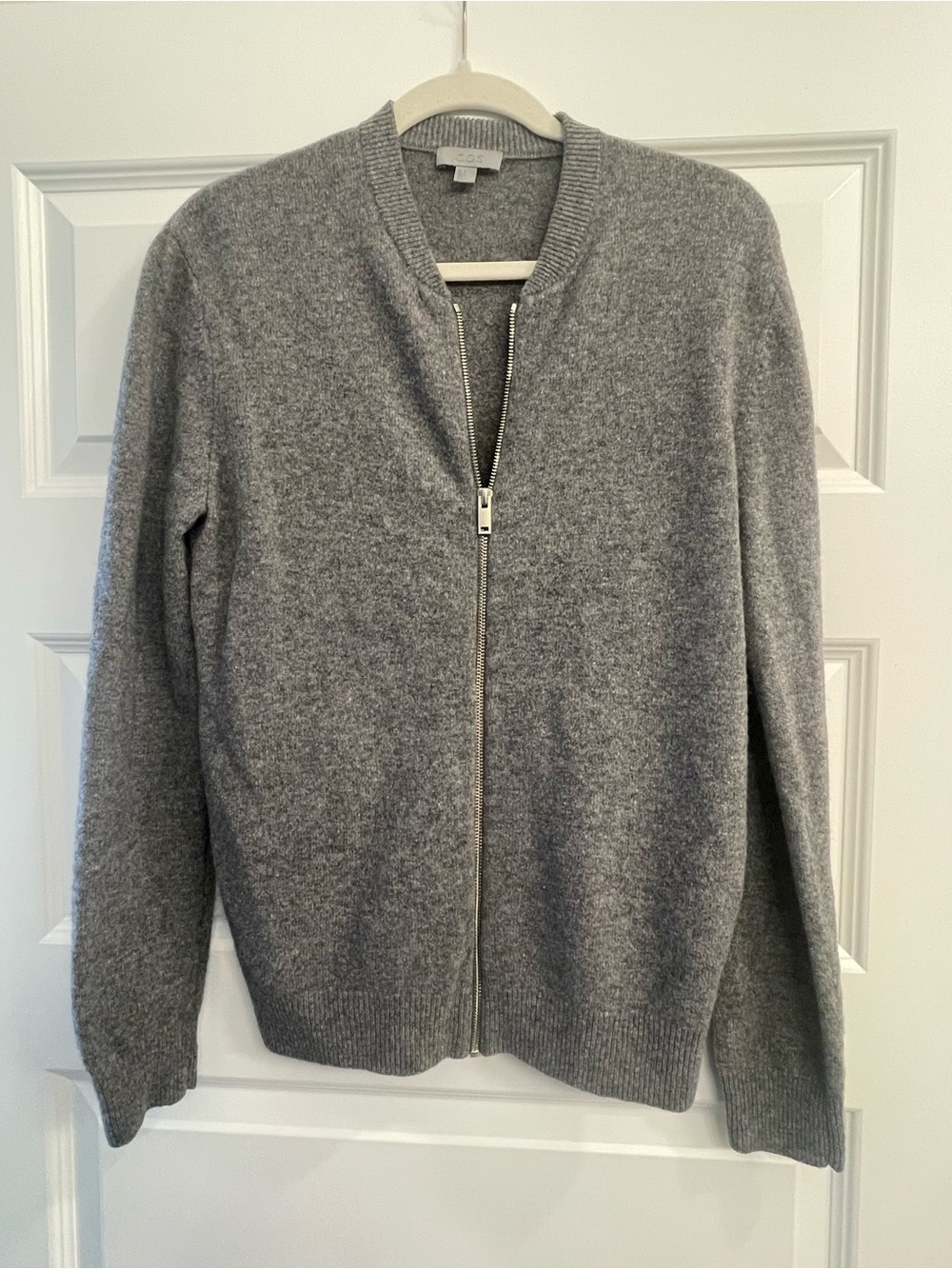 COS 100% Wool Gray Sweater Jacket